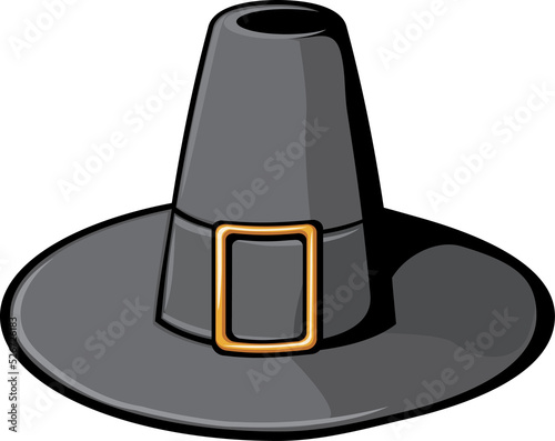 Black pilgrim hat png illustration