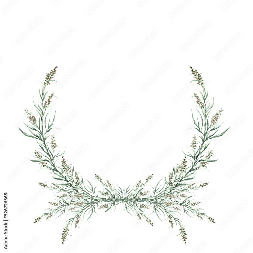 Naklejka premium green border artemisia