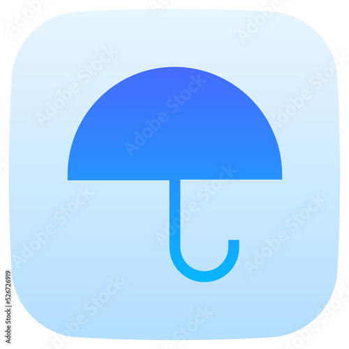 umbrella flat gradient icon