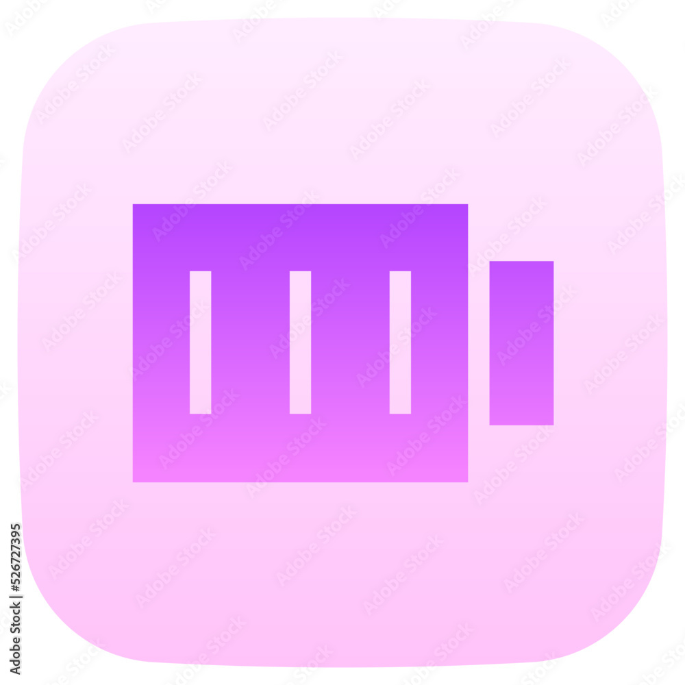 full battery flat gradient icon full battery flat gradient icon