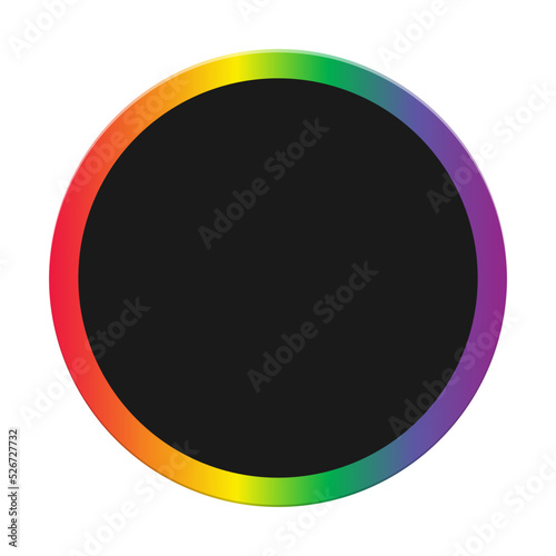 rainbow lgbt round frame