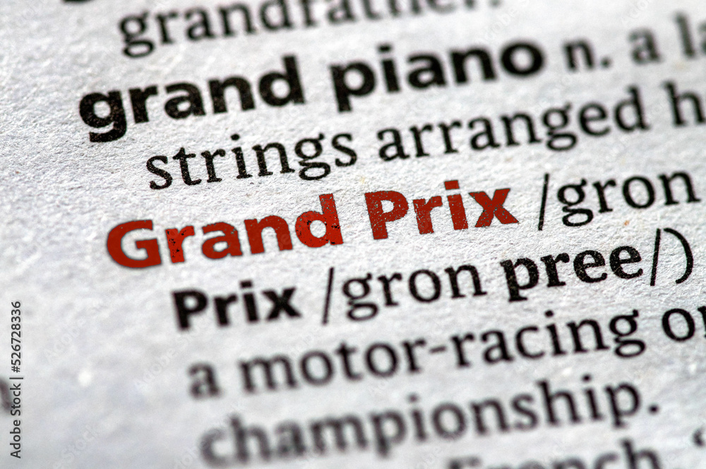 dictionary definition highlighted grand prix