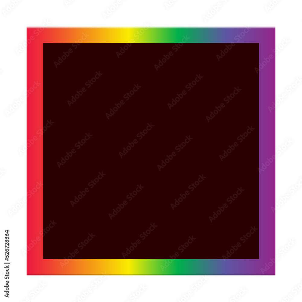 rainbow lgbt square frame