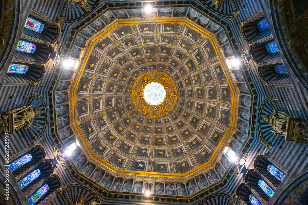 vault of the dome of the cathedral of Siena
