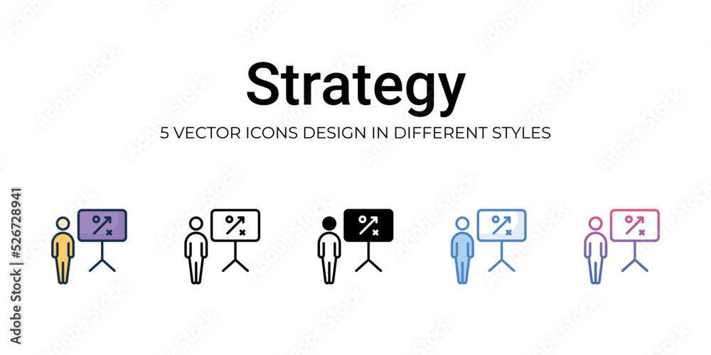 Strategy icon. Design from Business management collection. vector illustration Strategy icon. Design from Business management collection. vector illustration