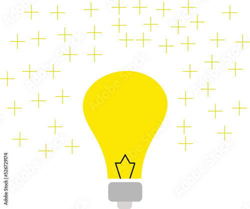 Beautiful lightbulb vector illustration.