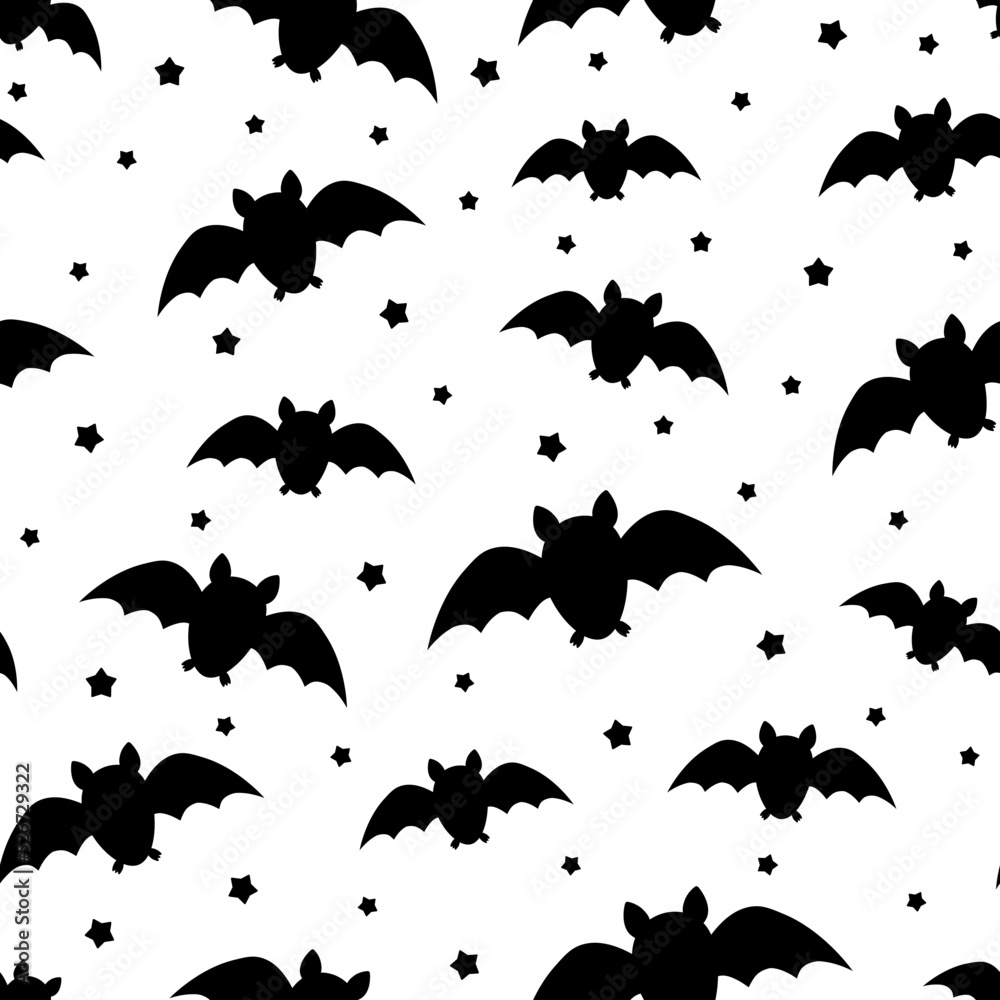 Naklejka premium Seamless pattern silhouettes vector illustration