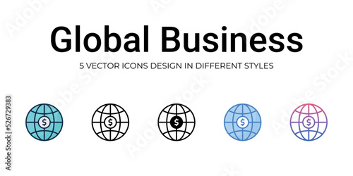 Global Business icon. Design from Business management collection. vector illustration