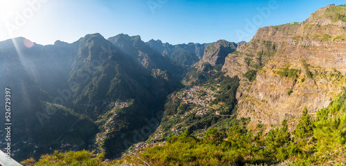 Panoramic view of Curral das Freiras from the Eira do Serrado viewpoint, Madeira. Portugal photo