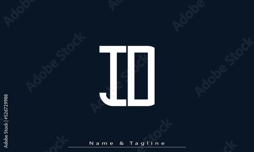 Alphabet letters Initials Monogram logo IO , OI