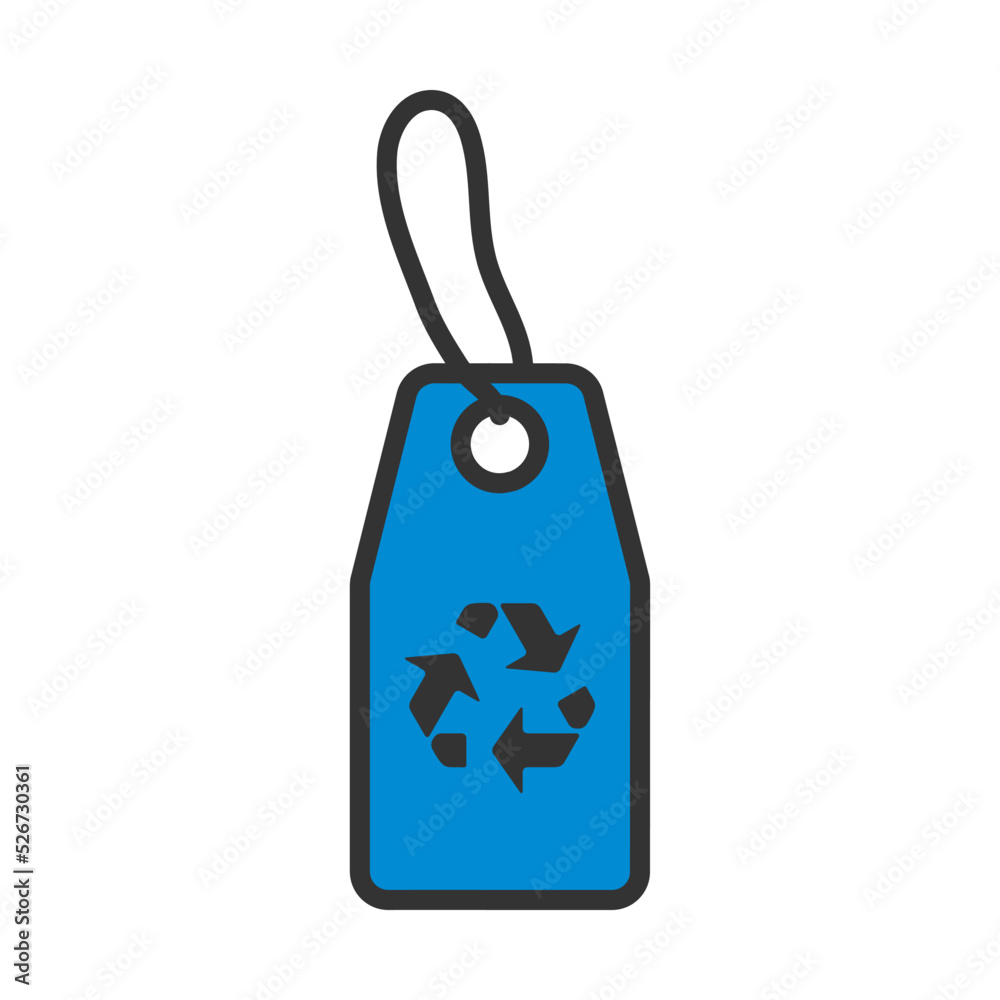 Tag With Recycle Sign Icon