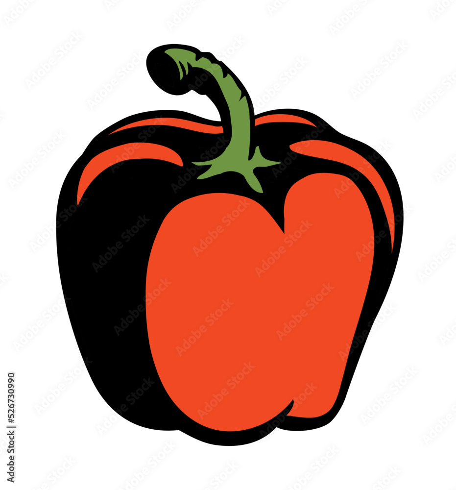 Big Pepper. Vector drawing icon Big Pepper. Vector drawing icon