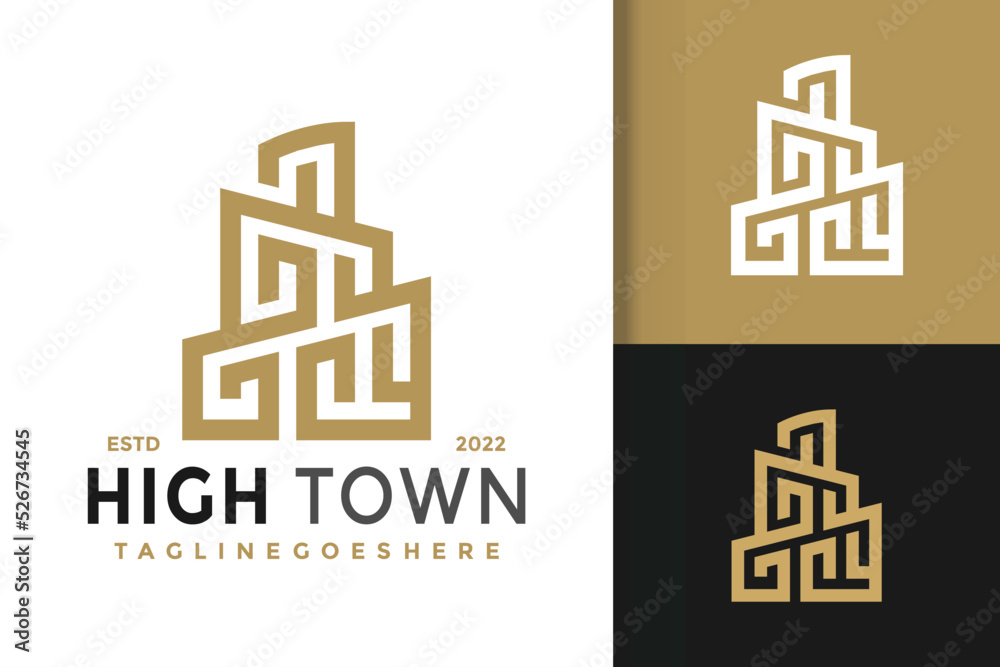 High Town of Pisa Logo Design, brand identity logos vector, modern logo, Logo Designs Vector Illustration Template