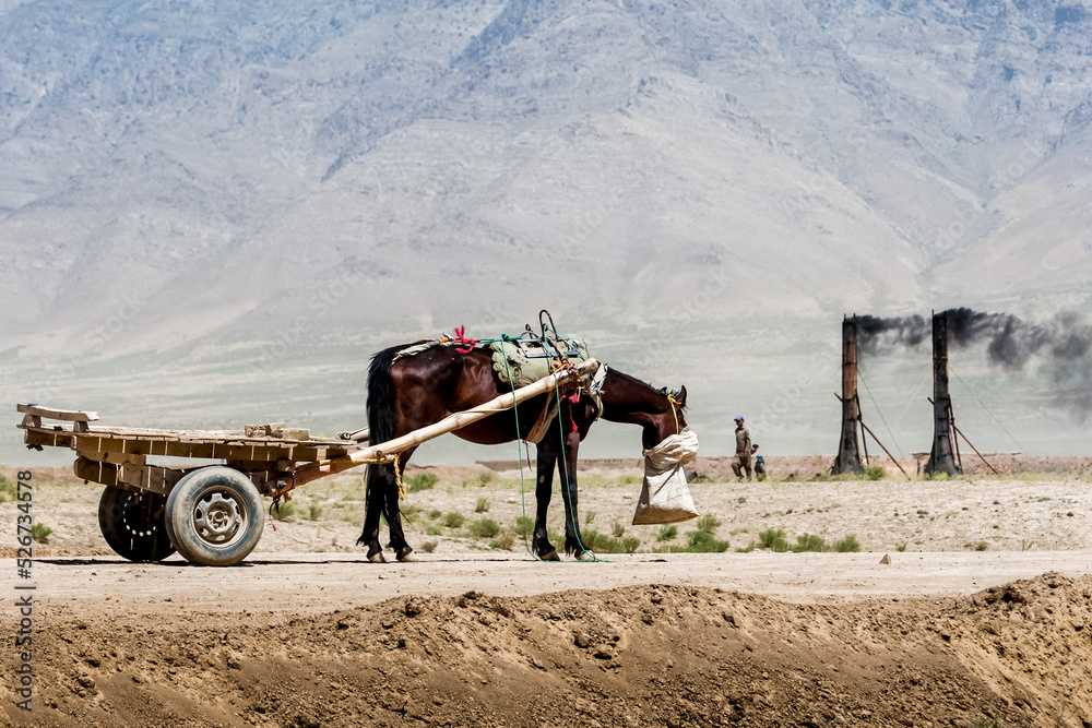 Obraz premium Brick factory near Bagram city and military bases in Afghanistan
