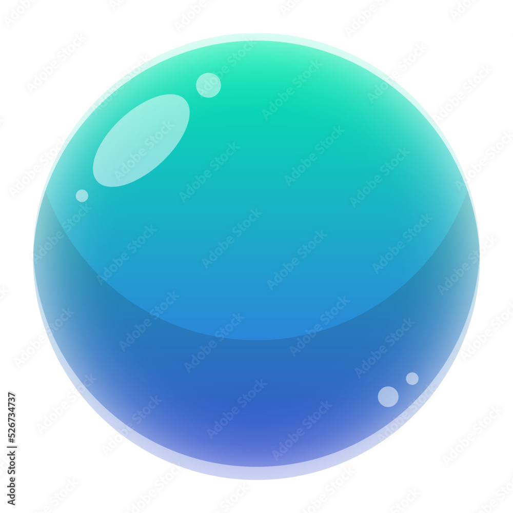 bright gradient round button
