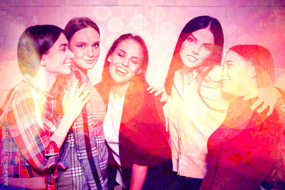 Pretty girls celebrating hen party. Pretty girls celebrating hen party.