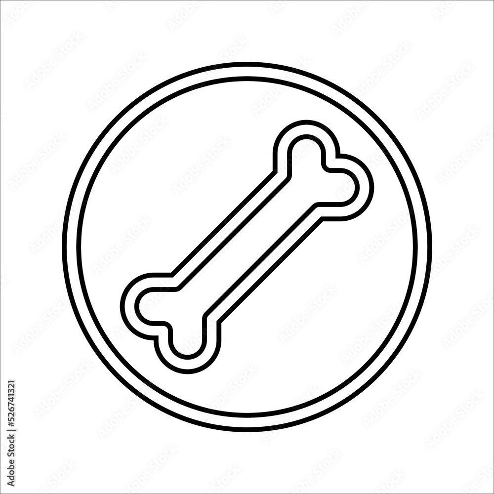 Strong healthy bones icon. Human health medical pictogram. Outline sign useful for packaging web graphic design. Medicine, healthcare concept. Editable vector illustration isolated on white background Strong healthy bones icon. Human health medical pictogram. Outline sign useful for packaging web graphic design. Medicine, healthcare concept. Editable vector illustration isolated on white background