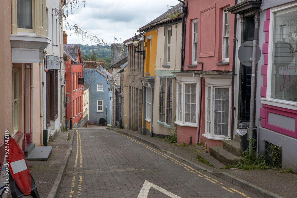 street, and river, cardigan, wales, england, uk, great brittain, 