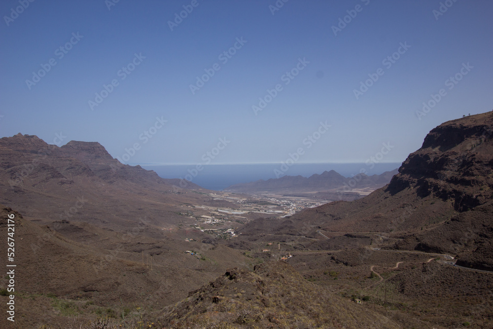 Georgous view from the mountains to the sea in Spain