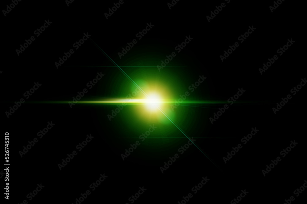 abstract of lighting digital lens flare in dark background