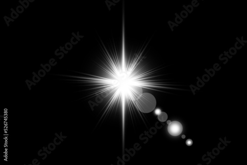 abstract of lighting digital lens flare in dark background
