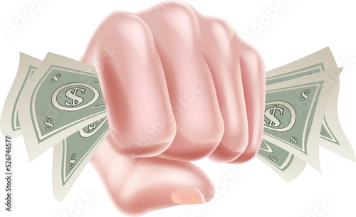 Hand in Fist Holding Money