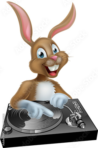 Easter Bunny DJ at the Decks