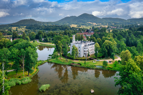 Castle in Karpniki near the Krzyzna Mountain in Lower Silesia, Poland photo