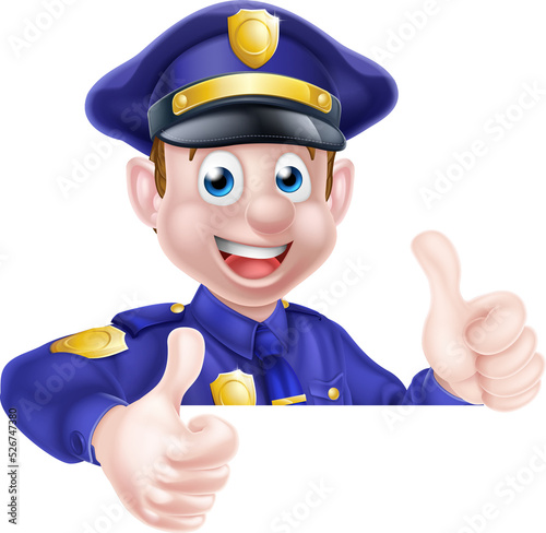 Policeman Double Thumbs Up