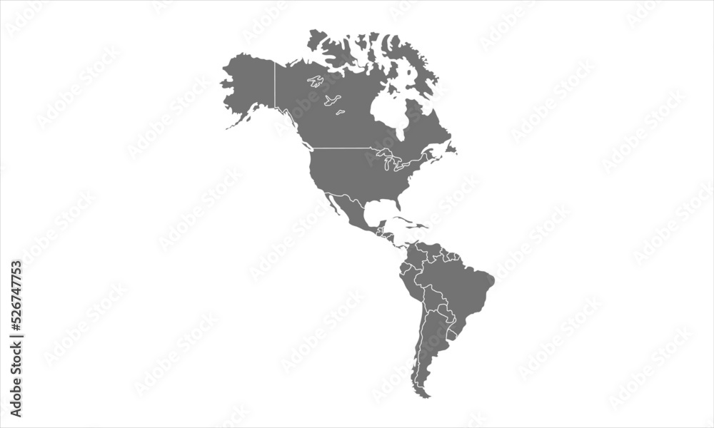Fototapeta premium Grey america map