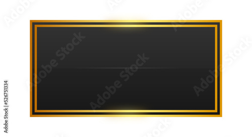 black rectangle gold frame background
