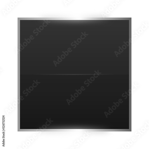 black square silver frame background
