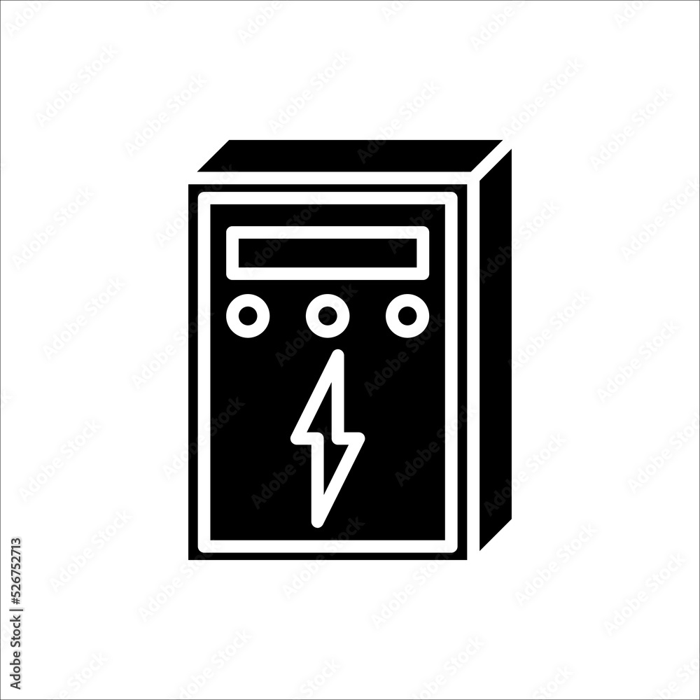 electric panel box vector. Electric distribution icon. editable on white background electric panel box vector. Electric distribution icon. editable on white background