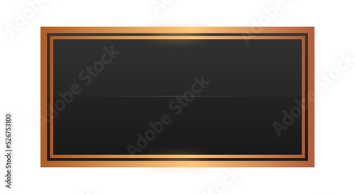 black rectangle bronze frame background
