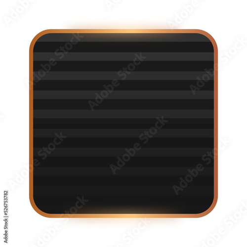 black square bronze frame background 