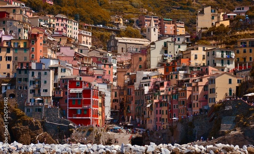 landscape of Riomaggiore, Cinque Terre, Italy