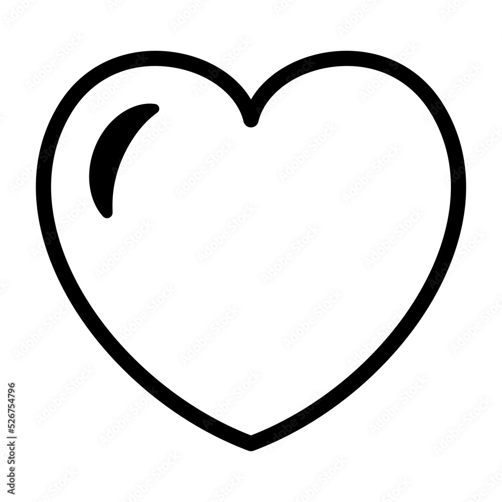 Flat heart icon.