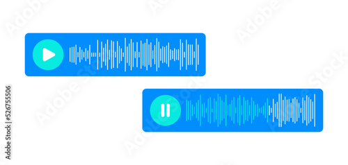 Paused and playing audio message