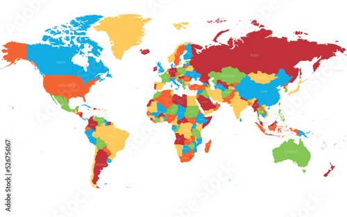 High detailed political map of World © pyty