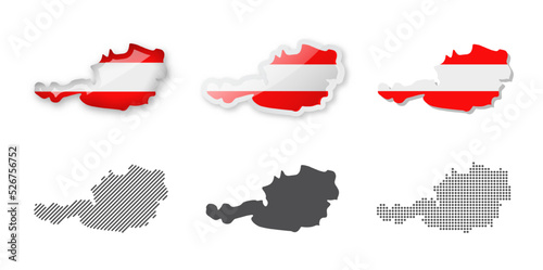 Austria - Maps Collection. Six maps of different designs.