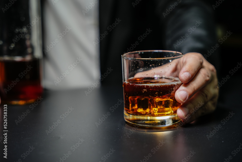 Barman pouring whiskey whiskey glass beautiful night Barman pouring whiskey whiskey glass beautiful night