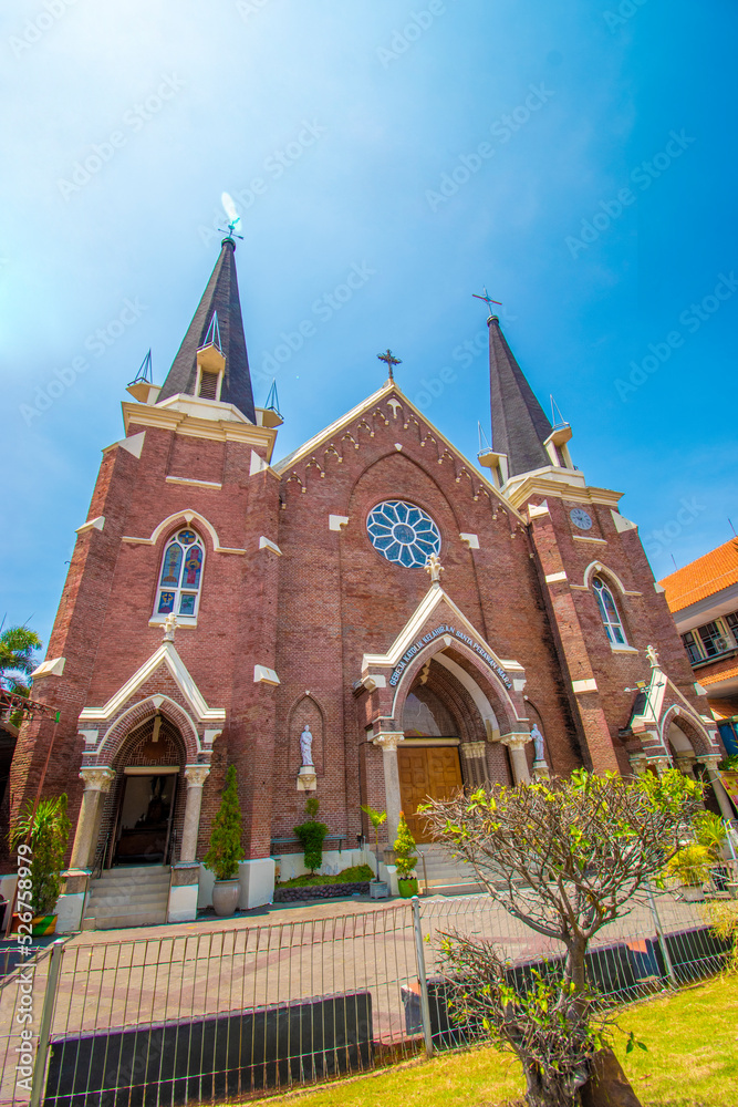 The Church of the Birth of Our Lady, also known as the Kepanjen Church in Surabaya is the oldest Catholic Church in town, and it was built in the early nineteenth century.