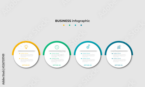 Circular Timeline Steps Infographics Design Template