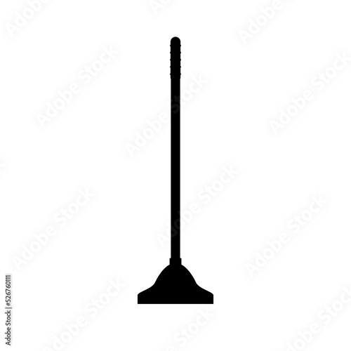 Manual earth rammer vector silhouette black color isolated Earth rammer hand vector.