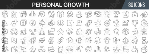 Personal growth line icons collection. Big UI icon set in a flat design. Thin outline icons pack. Vector illustration EPS10 © stas111