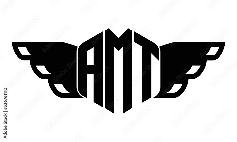 Vecteur Stock AMT three-letter butterfly iconic logo design vector ...
