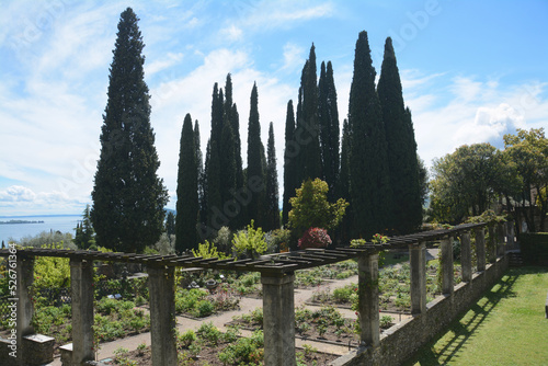 The Vittoriale degli Italiani was designed by Gabriele d'Annunzio. It is a complex of buildings, streets, squares, an open-air theater, gardens and waterways  photo