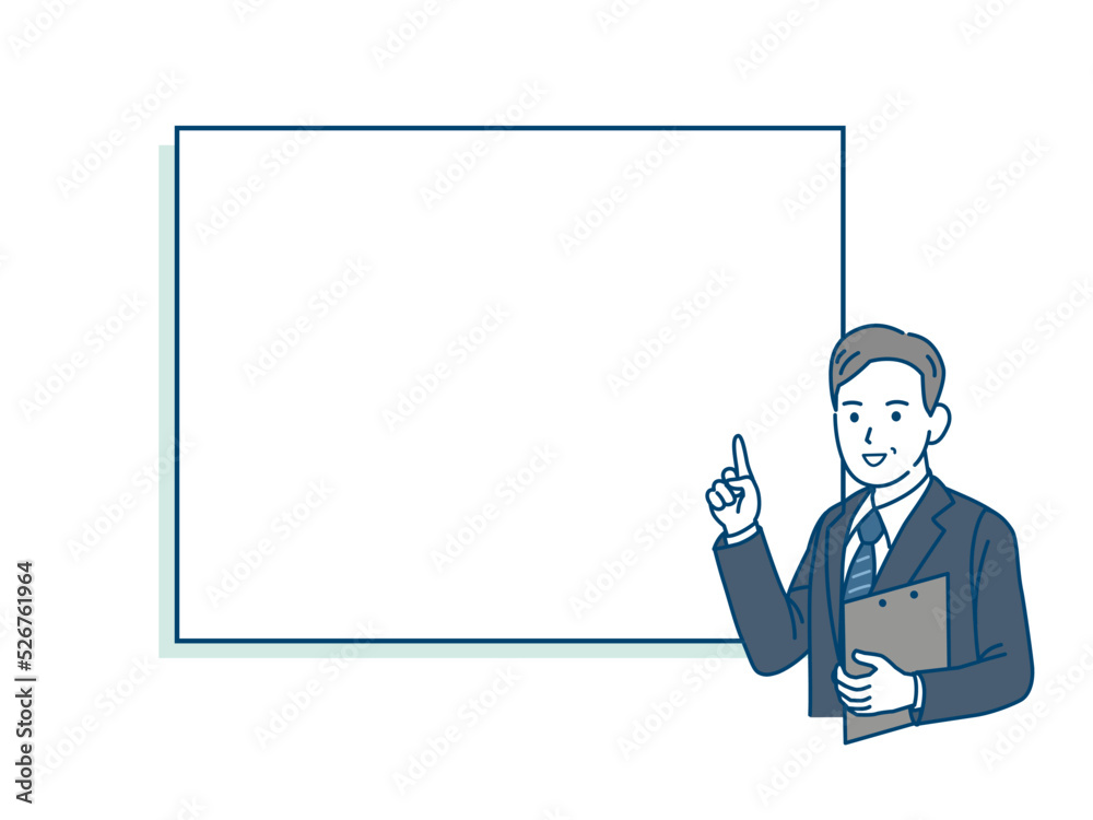 説明する 話す スーツ姿の男性 中年 ミドル 会社員 ビジネスマン コピースペース イラスト 説明する 話す スーツ姿の男性 中年 ミドル 会社員 ビジネスマン コピースペース イラスト