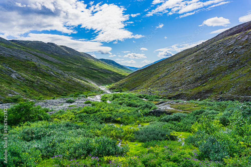 Mountains Apatite. Ski resort- Arctic region of Russia is a popular hiking trail Mountains Apatite. Ski resort- Arctic region of Russia is a popular hiking trail