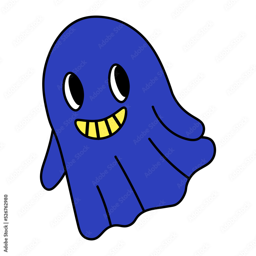 Cute creepy Halloween ghost character Cute creepy Halloween ghost character